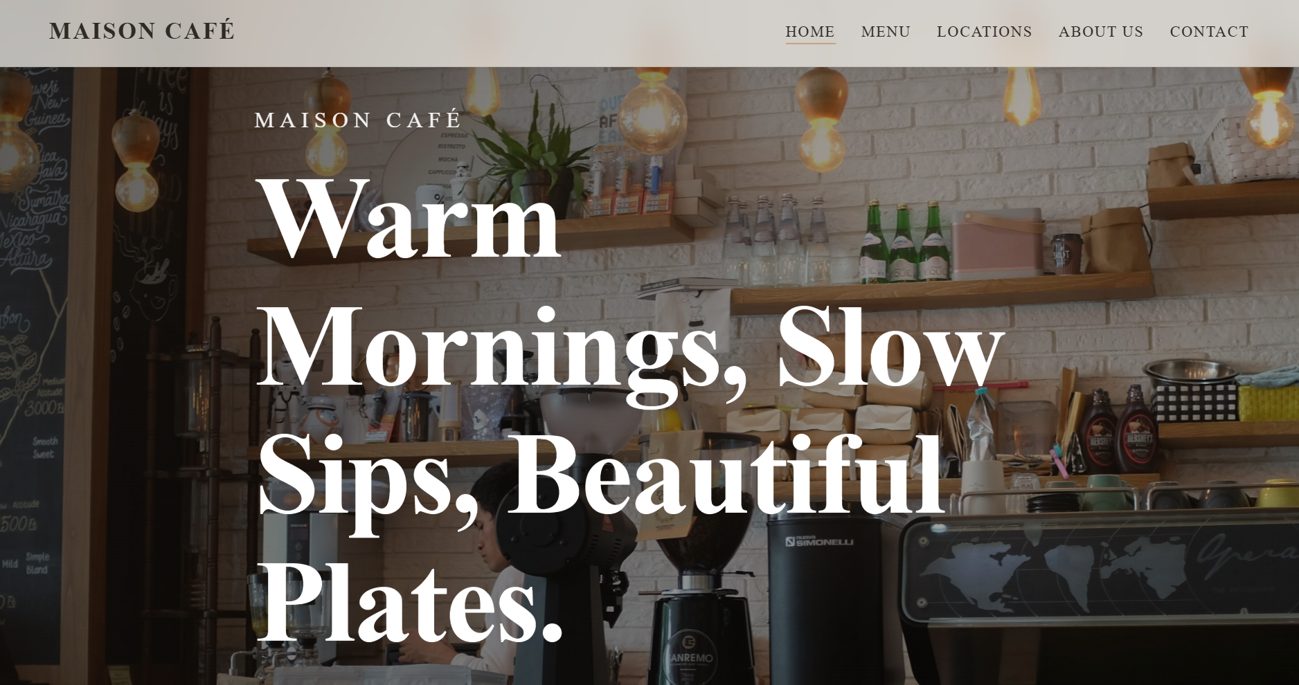 Cafe website