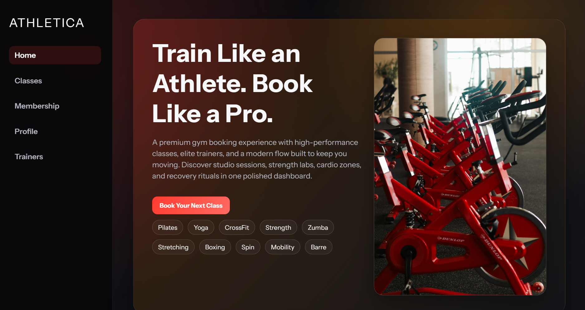 Gym booking platform